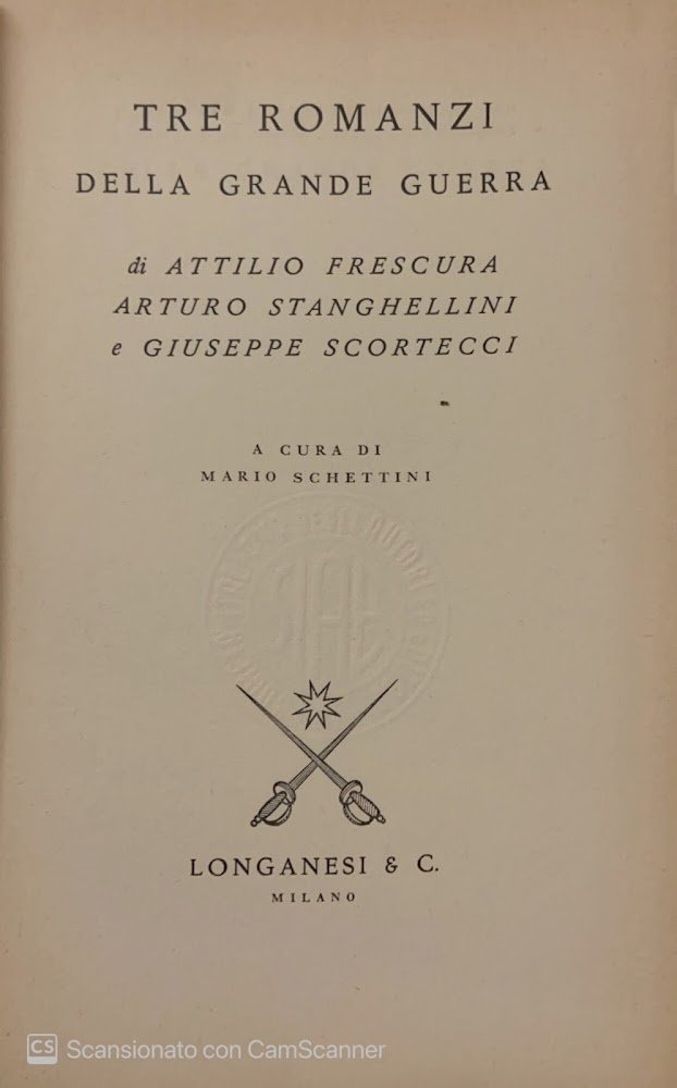 Tre romanzi della grande guerra