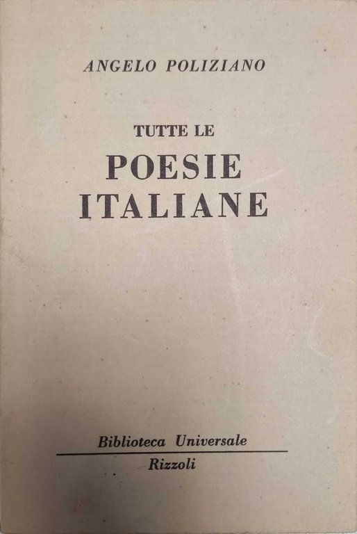 Tutte le poesie italiane