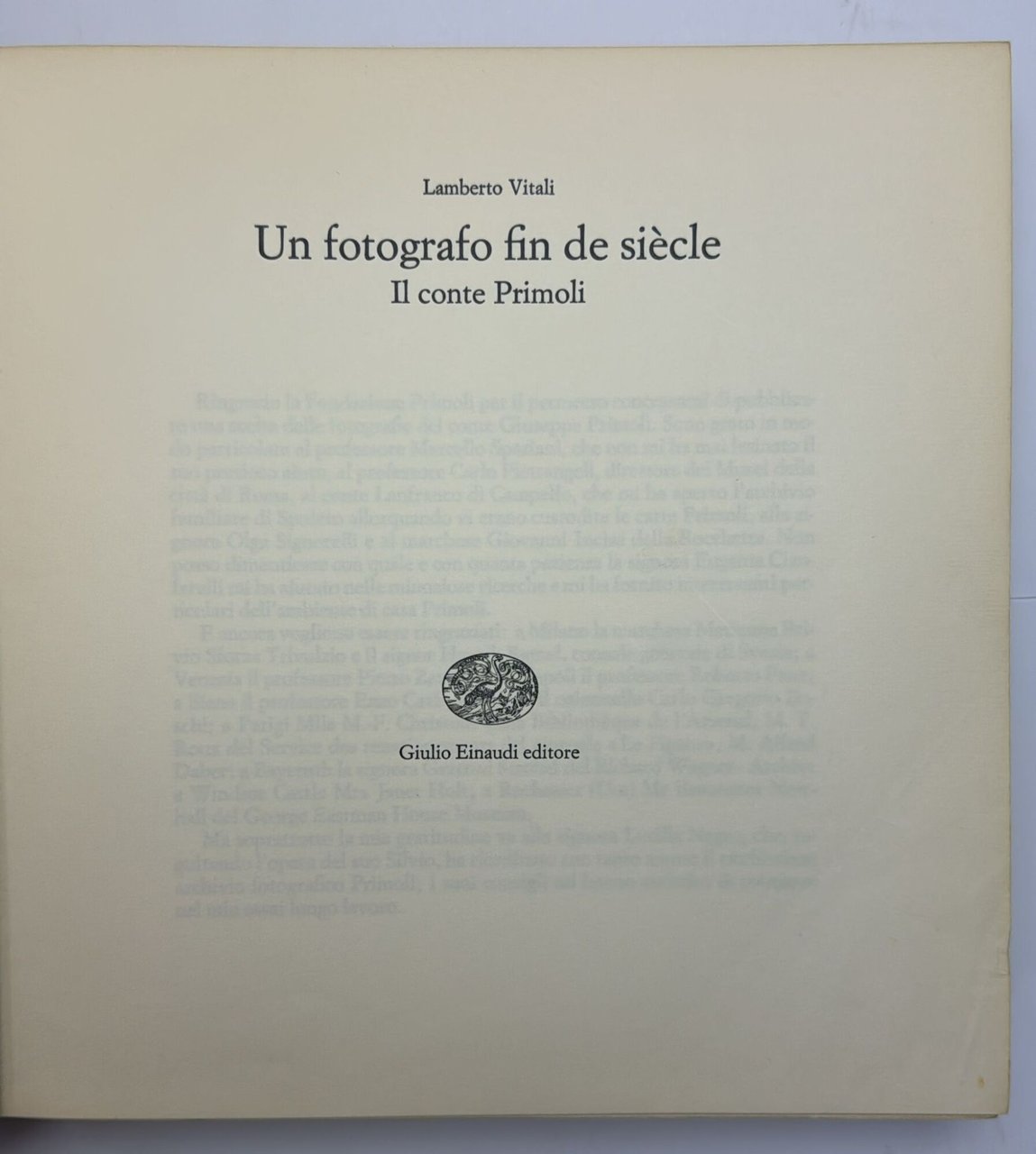 Un fotografo fin de siècle. Il conte Primoli