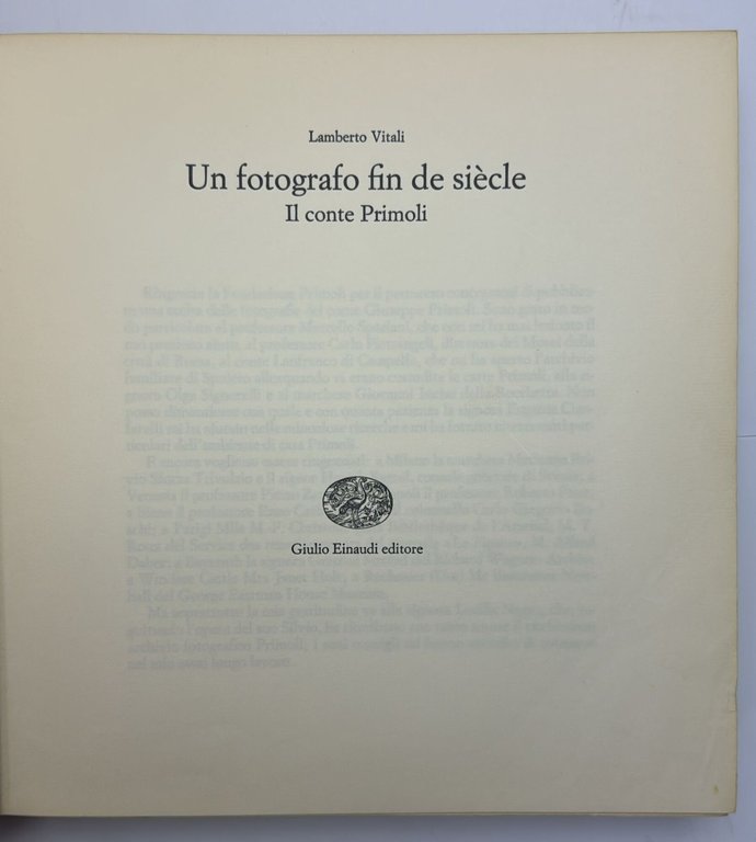 Un fotografo fin de siècle. Il conte Primoli