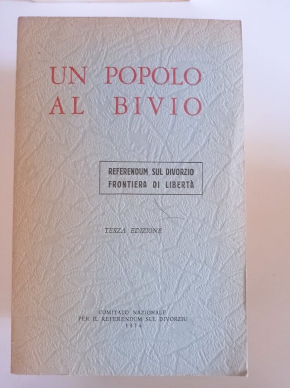 Un popolo al bivio