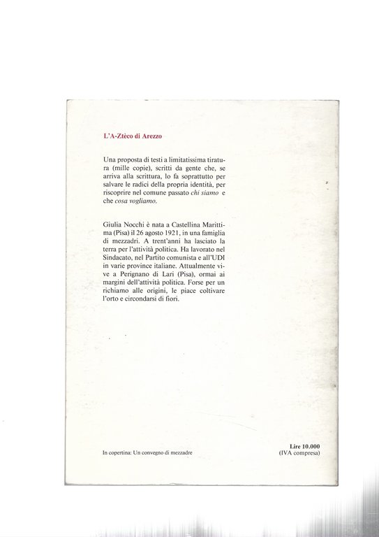 UNA DONNA FA POLITICA. Appunti e cronache della mia vita …