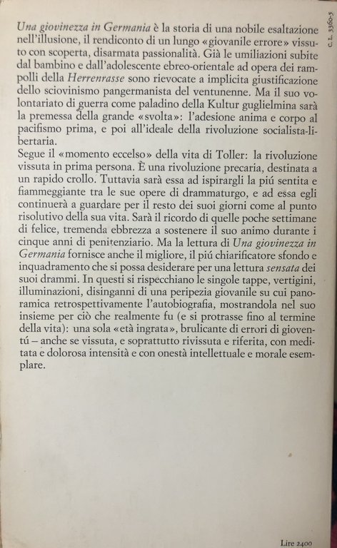 Una giovinezza in Germania.