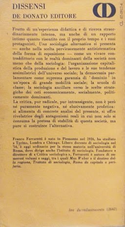 Una sociologia alternativa. Dalla sociologia come tecnica del conformismo alla …