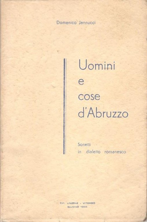 Uomini e cose d'Abruzzo. Sonetti in dialetto romanesco