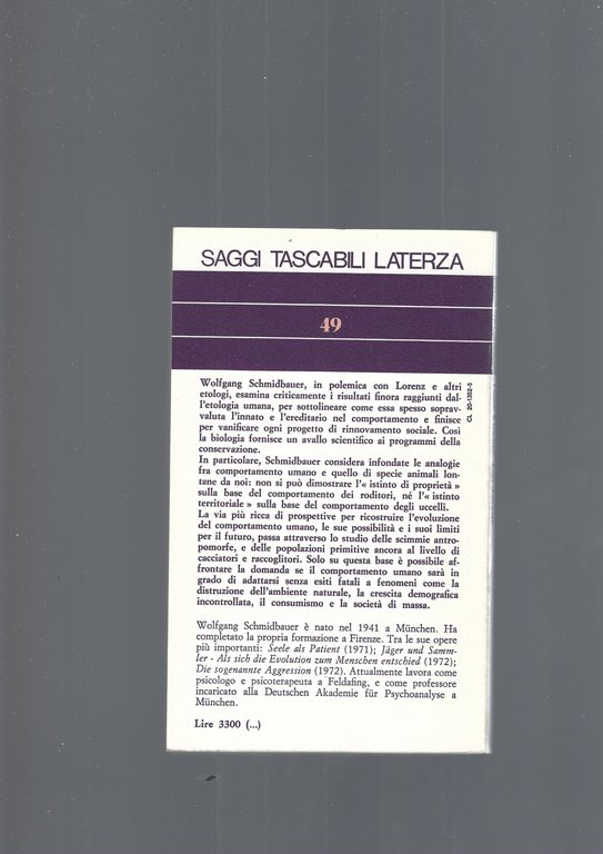 UOMO E NATURA ANTI-LORENZ