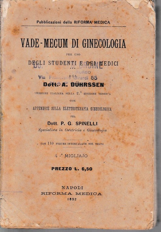 Vade-Mecum di Ginecologia per uso degli studenti e dei medici