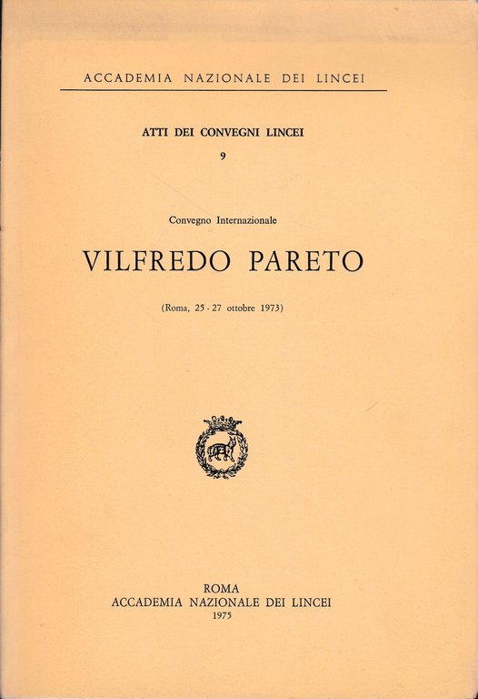 Vilfredo Pareto. Atti dei convegni Lincei 9 | Immagine Gallery 3