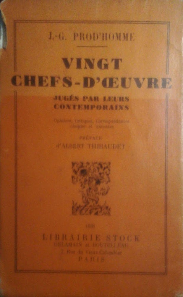 Vingt Chefs-D'oeuvre jugés par luers contemporains