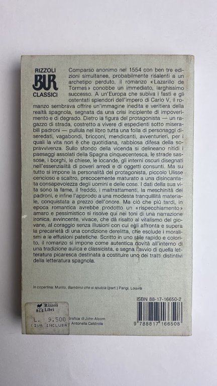 Vita di Lazarillo de Tormes. Seguita dalle due continuazioni del …