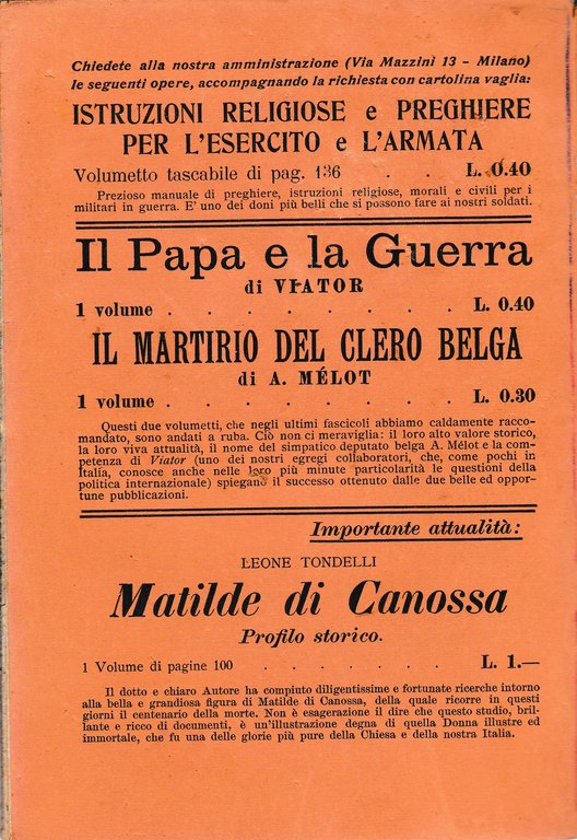 Vita e pensiero. Rassegna italiana di coltura anno I - …