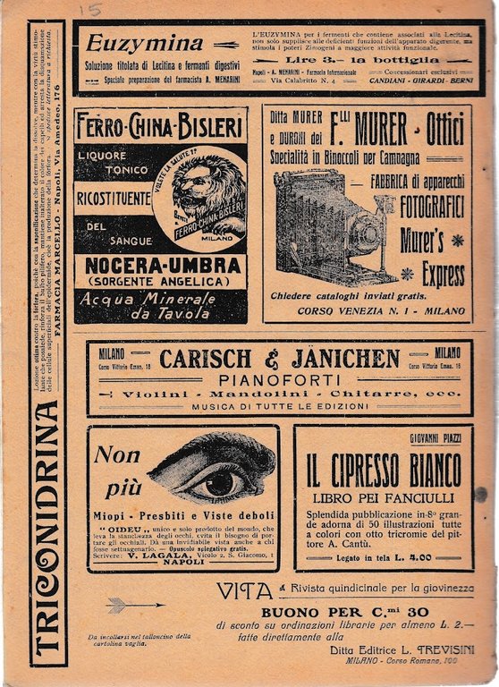 Vita. Rivista quindicinale per la giovinezza anno I. - N. … | Immagine Gallery 2