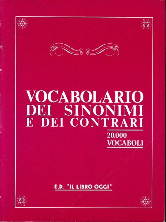 Vocabolario dei sinonimi e dei contrari, 20.000 vocaboli