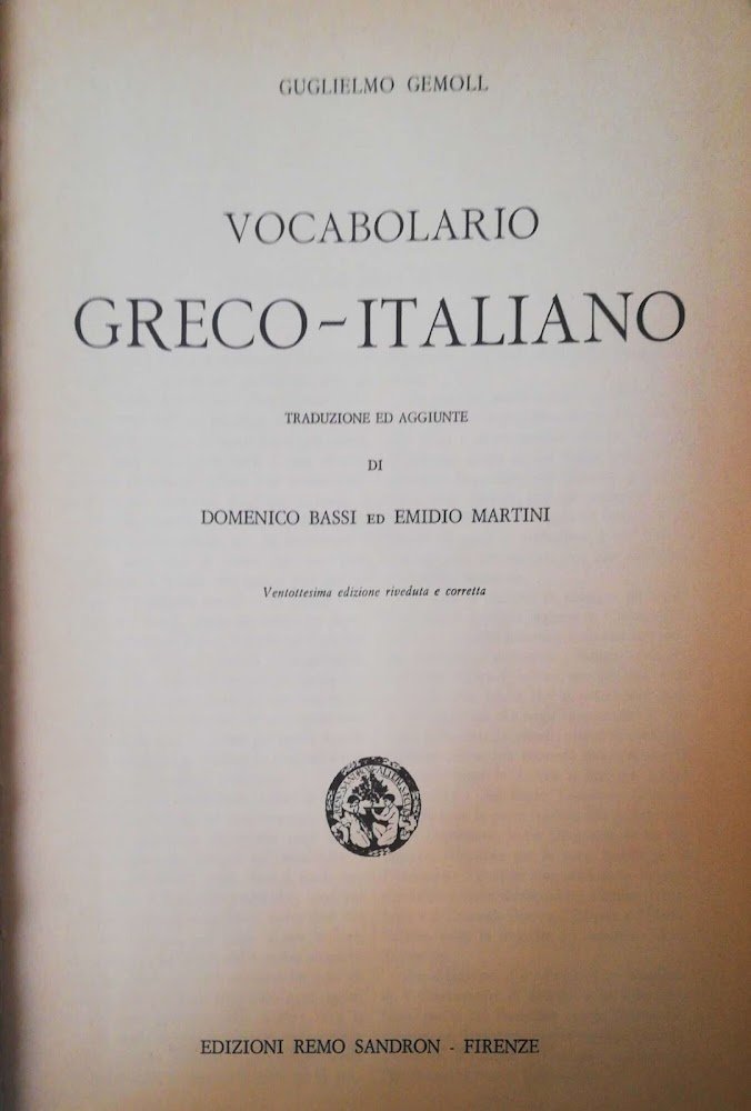 Vocabolario Greco-Italiano