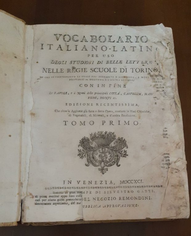 Vocabolario Italiano-Latino per uso degli studi di belle lettere | Immagine Gallery 5