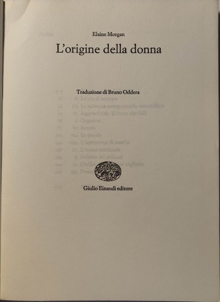 L'origine della donna.