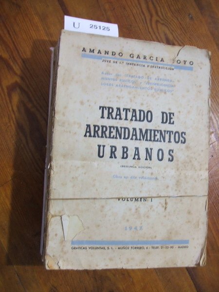TRATADO DE ARRENDAMIENTOS URBANOS (DOS VOLUMENES)