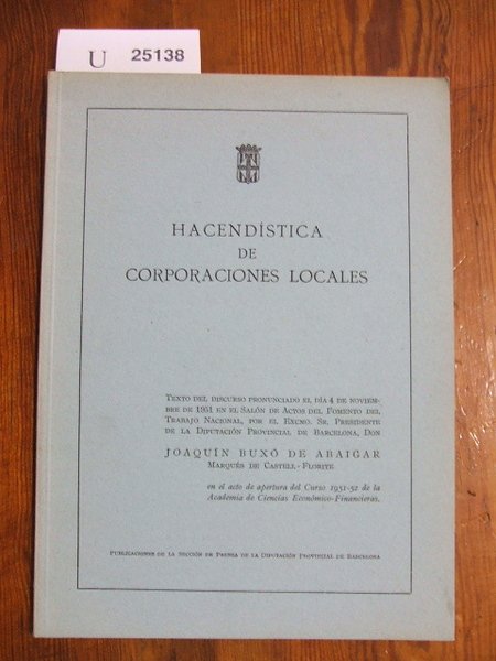 HACENDISTICA DE CORPORACIONES LOCALES.