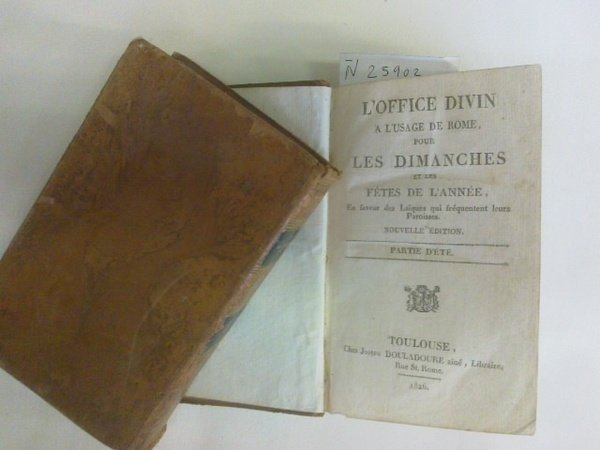 L’OFFICE DIVIN A L’USAGE DE ROME, POUR LES DIMANCHES ET …