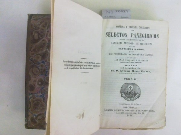 COPIOSA Y VARIADA COLECCION DE SELECTOS PANEGIRICOS SOBRE LOS MISTERIOS …