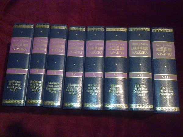 ANNALES (ANALES) DEL REYNO (REINO) DE NAVARRA (8 VOLUMENES)