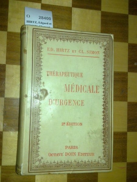 THERAPEUTIQUE MEDICALE D’URGENCE par --- et ---. | Immagine principale