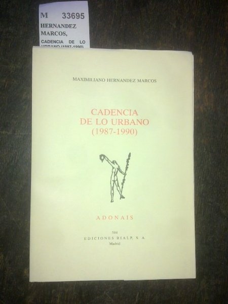 CADENCIA DE LO URBANO (1987-1990) | Immagine principale