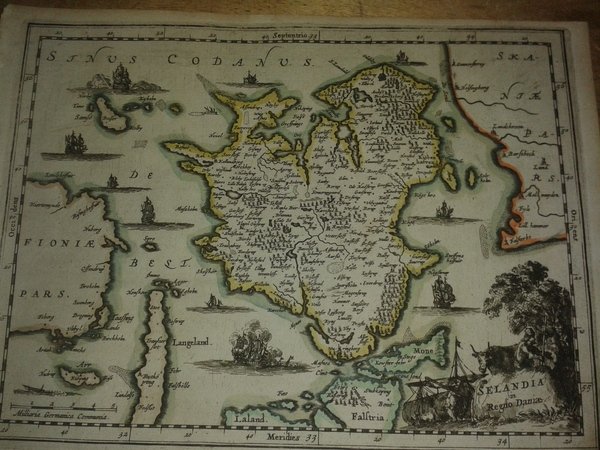 MAPA ANTIGUO: “SELANDIA in Regno Daniae”