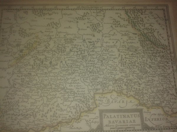 MAPA ANTIGUO: “PALATINATUS BAVARIAE. Petrus Kaerius Cela.”.