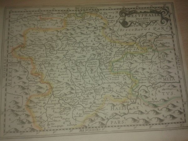 MAPA ANTIGUO: “WESTPHALIA Ducatus”.