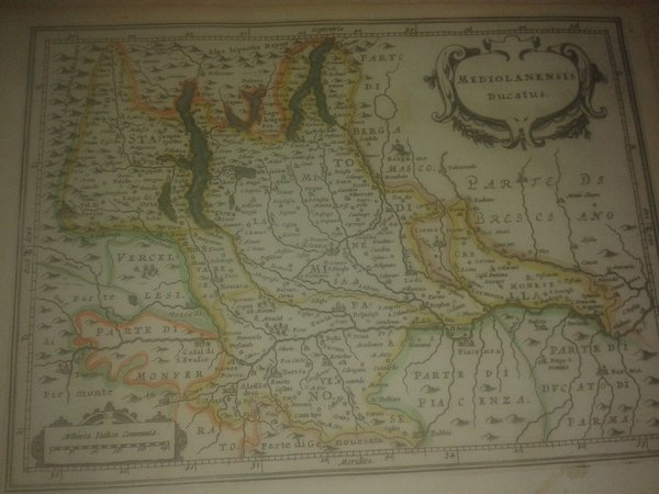 MAPA ANTIGUO: “MEDIOLANENSIS DUCATUS”.