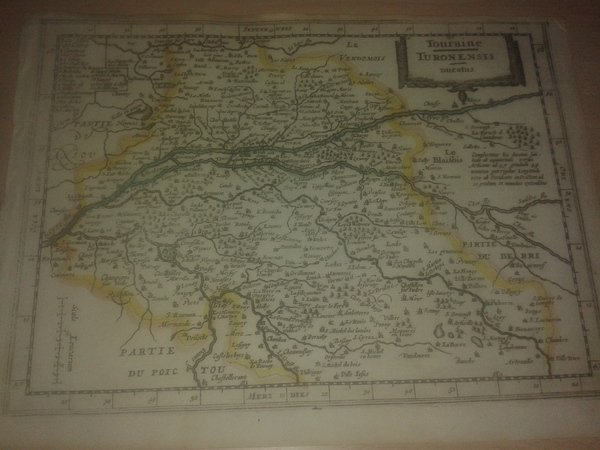 MAPA ANTIGUO: “Touraine TURONENSIS Ducatus”.