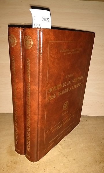 HOMENAJE AL PROFESOR JOSE FRADEJAS LEBRERO (2 VOLUMENES). Coordinado por …