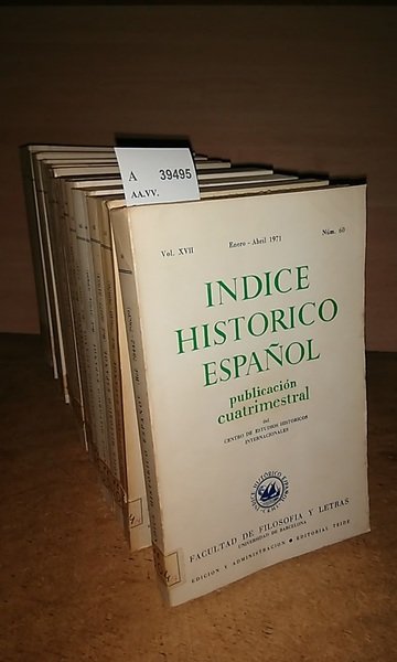 Revista: INDICE HISTORICO ESPAÑOL (LOTE DE 17 REVISTAS. NÚMEROS 60 …