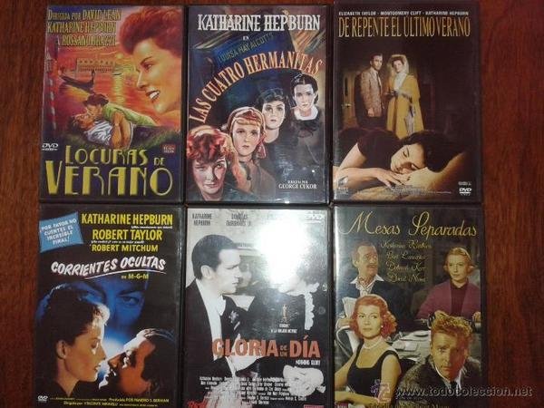 LOTE DE 6 PELICULAS EN DVD DE KATHARINE HEPBURN