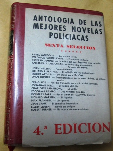ANTOLOGIA DE LAS MEJORES NOVELAS POLICIACAS. (Sexta Selección)