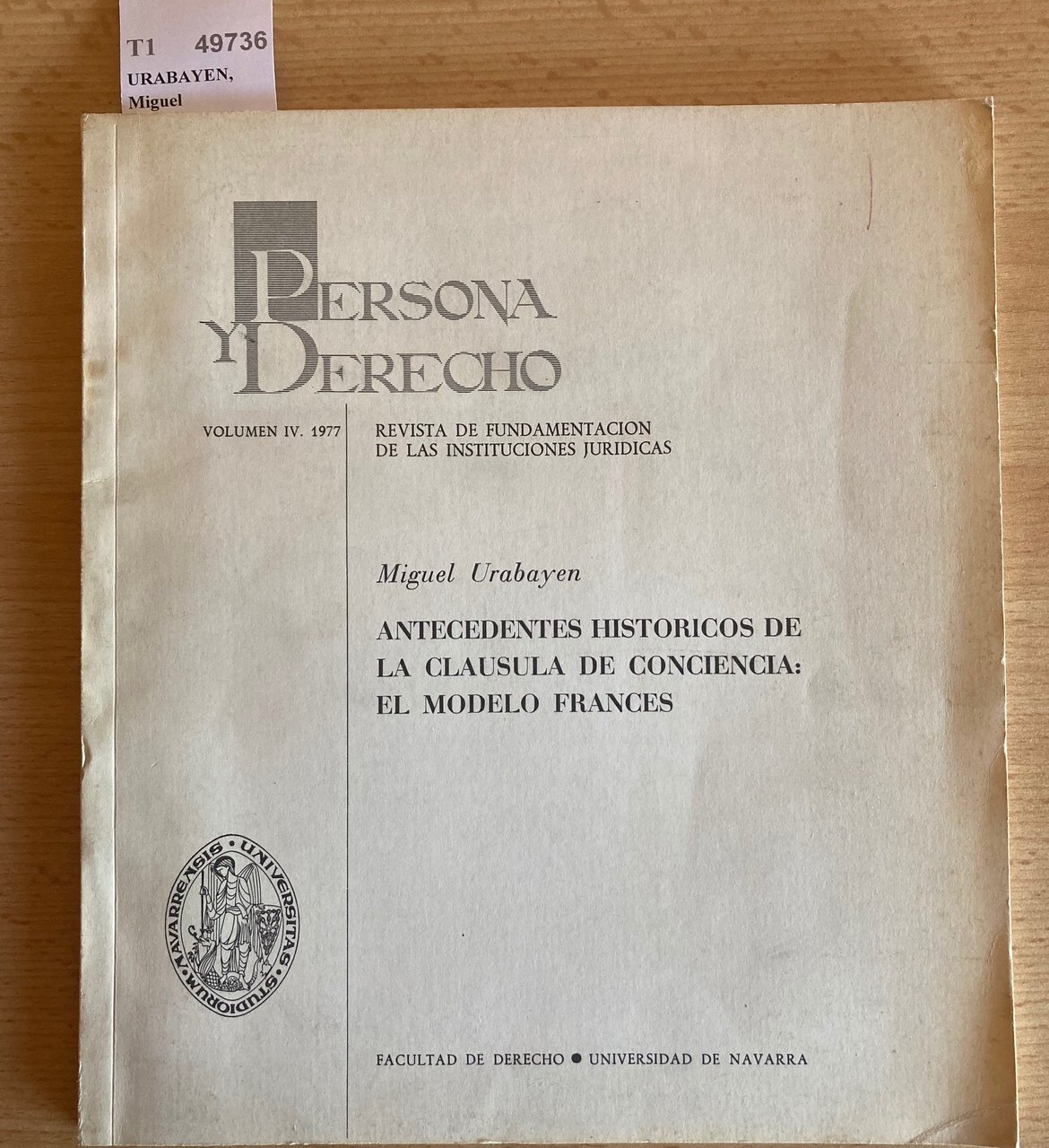 ANTECEDENTES HISTORICOS DE LA CLAUSULA DE CONCIENCIA: EL MODELO FRANCES. …