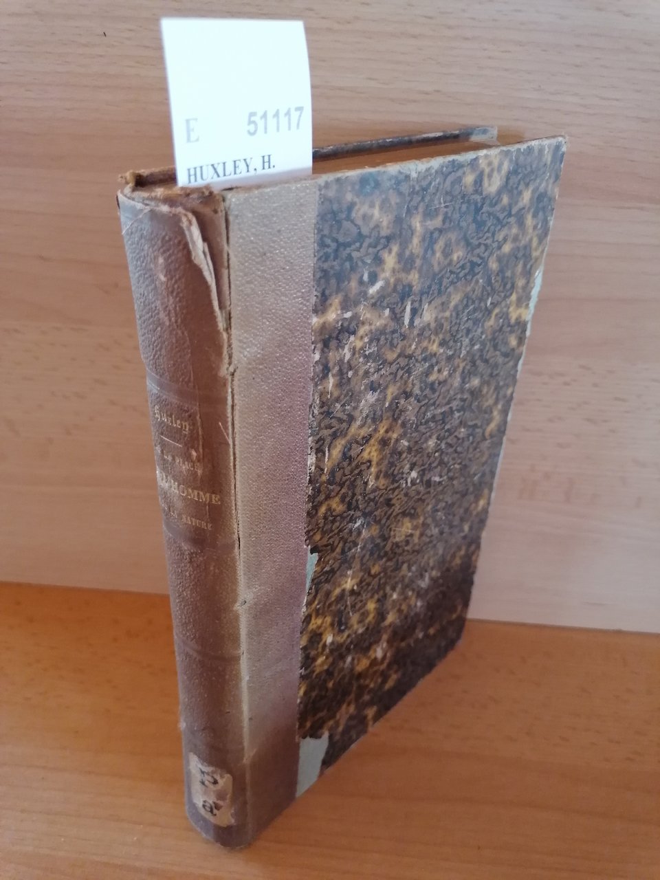 DE LA PLACE DE L’HOMME DANS LA NATURE par Th. …