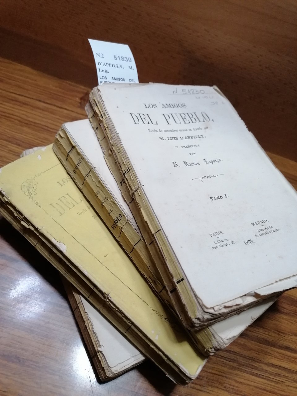 LOS AMIGOS DEL PUEBLO (4 VOLUMENES) Novela de costumbres escrita …