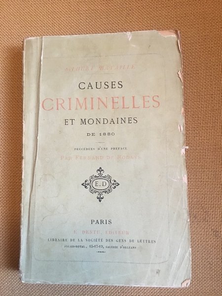Causes criminelles et mondaines de 1880.