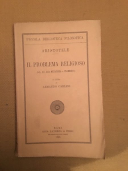 Il problema religioso