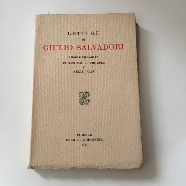 Lettere di Giulio Salvadori.