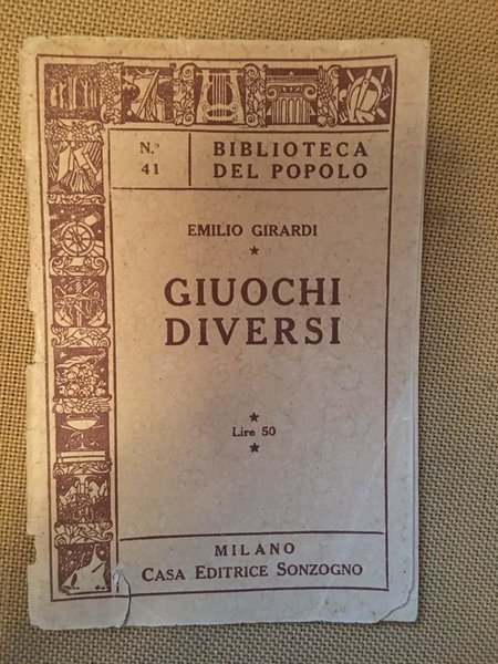 Giuochi diversi.
