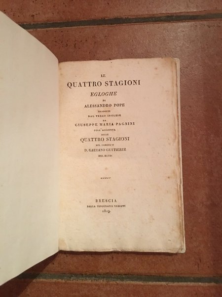 Le quattro stagioni. Egloghe. Tradotte dal verso inglese da Giuseppe … | Immagine Gallery 1