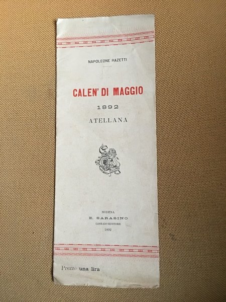 Calen' di maggio 1892 atellana.