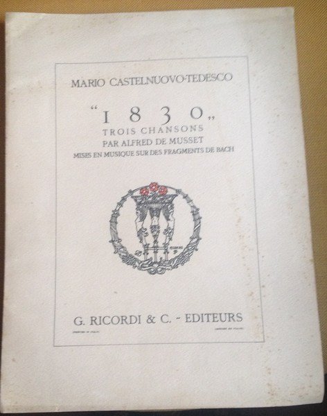 1830 trois chansons par Alfred de Musset mises en musique …