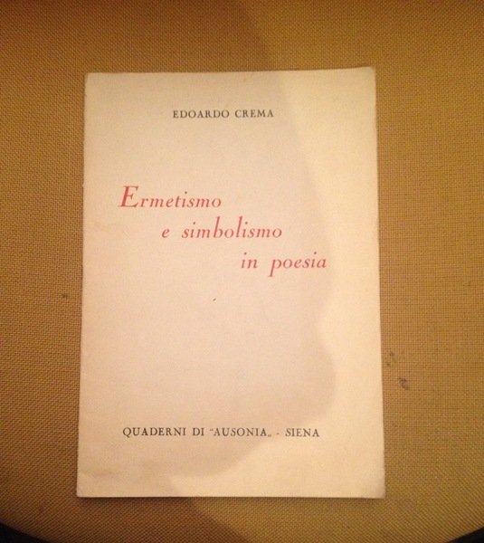 Ermetismo e simbolismo in poesia.