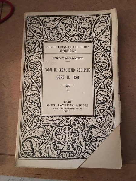 Voci di realismo politico dopo il 1870.