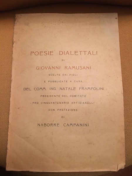 Poesie dialettali di Giovanni Ramusani scelte dai figli e pubblicatew …