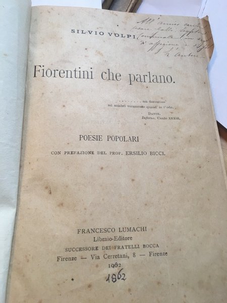 Fiorentini che parlano. Poesie popolari